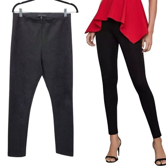 Revolves BCBGMAXAZRIA Faux Suede High-Waisted Mason Leggings L Black Baddie - Picture 12 of 12